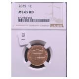 2025 NGC MS65 RED LINCOLN CENT