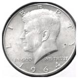 1964 GEM BU KENNEDY HALF DOLLAR