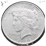 1922 PEACE DOLLAR XF