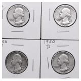 4 SILVER QUARTERS