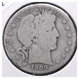 1909 S BARBER HALF DOLLAR G