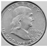 1950 CHOICE BU FBL FRANKLIN HALF DOLLAR