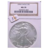 2004 NGC MS70 SILVER EAGLE