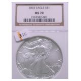 2003 NGC MS70 SILVER EAGLE