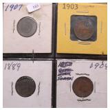 4 INDIAN HEAD CENTS