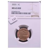 2025 NGC MS65 RED LINCOLN CENT