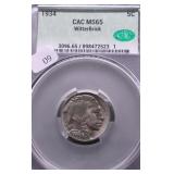 1934 CAC MS65 BUFFALO NICKEL