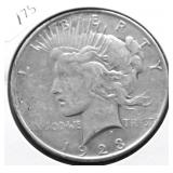 1923 D PEACE DOLLAR XF DETAILS