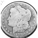 1901 O MORGAN DOLLAR AG