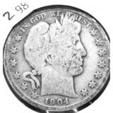 1904 BARBER HALF DOLLAR G