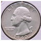 1940 WASHINGTON QUARTER XF