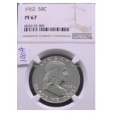 1962  50C  PF 67 BENJAMIN FRANKLIN
