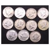 11 40 % SILVER HALF DOLLARS