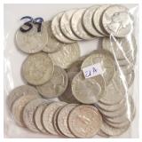 39 SILVER QUARTERS