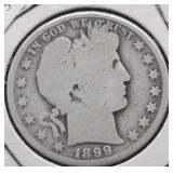 1899 O BARBER HALF DOLLAR G