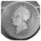 1826 G BRIT SILVER HALF CROWN AG