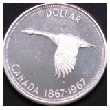 1967 CAMEO PROOF CANADA SILVER DOLLAR