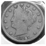 1897 V NICKEL F
