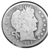 1902 BARBER HALF DOLLAR G