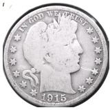 1915 D BARBER HALF DOLLAR G