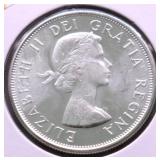 1961 GEM BU CANADA SILVER 50 CENTS