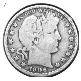 1906 BARBER HALF DOLLAR G
