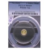 NO DATE  PCGS MS69  1/500 OZ RND PIRATE AU