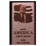 5 OZ TRUMP  .999 COPPER BAR