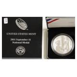 SEPT 11 NATIONAL MEDAL W BOX PAPERS