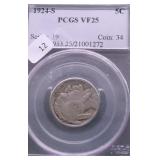 1924 S NPCGS VF 25 BUFFALO NICKEL