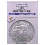 2008 NGC MS70 SILVER EAGLE