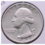 1943 S WASHINGTON QUARTER AU