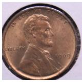 GEM RED PQ 1909 VDB LINCOLN CENT