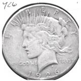 1926 PEACE DOLLAR VF