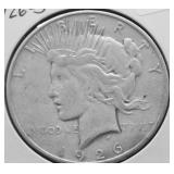 1926 S PEACE DOLLAR VF