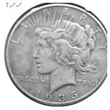 1935 PEACE DOLLAR XF