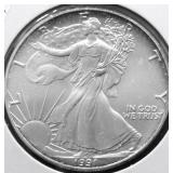 1991 SILVER EAGLE GEM