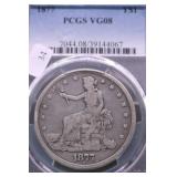 1877 PCGS VG8 TRADE DOLLAR