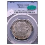 1936 PCGS MS66 ROBINSON HALF DOLLAR
