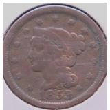 1853 LARGE CENT VG
