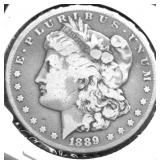 1889 CC MORGAN DOLLAR VG  PQ
