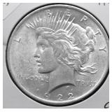 1922 CHOICE BU PEACE DOLLAR