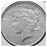 1923 D PEACE DOLLAR AU