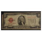 2 DOLLAR US LEGAL TENDER VF CORNER TEAR