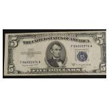 5 DOLLAR SILVER CERTIFICATE VF