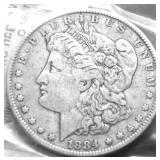 1884 O MORGAN DOLLAR XF