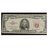 5 DOLLAR US LEGAL TENDER VF INK