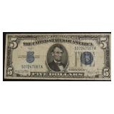 5 DOLLAR SILVER CERTIFICATE VF
