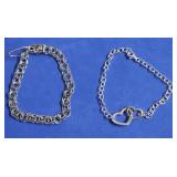 2 STERLING SILVER BRACELETS