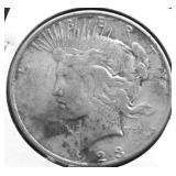 1923 S PEACE DOLLAR VF